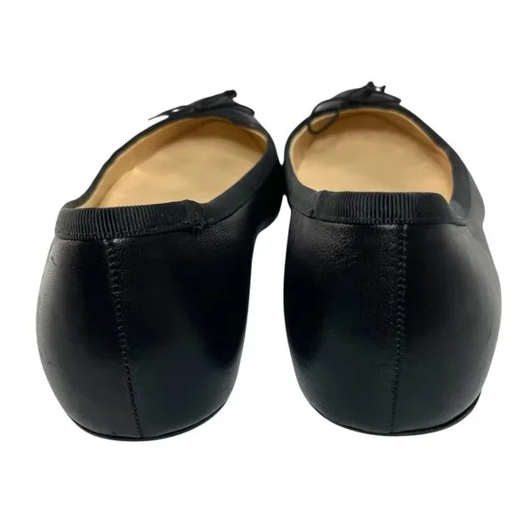 CHRISTIAN LOUBOUTIN Black Bow Leather Ballet Flats Womens 35 5 - Picture 7 of 13